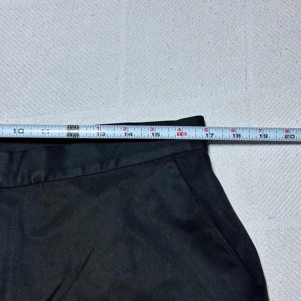 Lauren Ralph Lauren Wide Leg Trousers Women 14 100% Silk High Rise Lined Black
